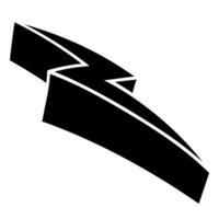 Hand drawn thunder symbol for electrifying designs and art vector