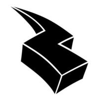 Hand drawn thunderbolt design for creative projects vector