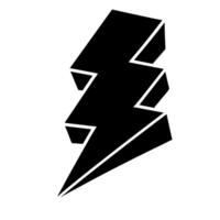 Unique hand drawn thunderbolt design depicting electrifying energy vector