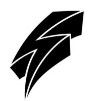Hand drawn thunder sketch depicting a dramatic weather phenomenon vector