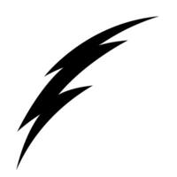 Hand drawn thunderbolts depicting intensity of a thunderstorm vector