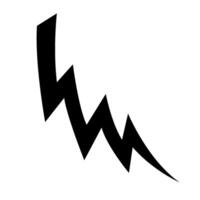 Hand drawn thunderbolt design representing a stormy atmosphere vector