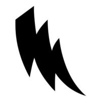 Hand drawn thunder graphic showcasing storm energy and intensity vector