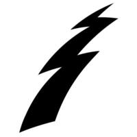 Hand drawn thunderbolt design representing storm energy vector