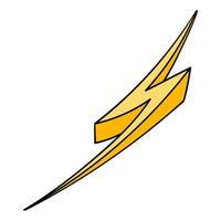Hand drawn thunderbolt design against a textured backdrop vector
