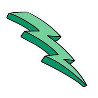 Hand drawn thunderbolt creation with artistic flair and detail vector