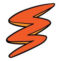 Stylized hand drawn thunderbolt symbol on textured background vector