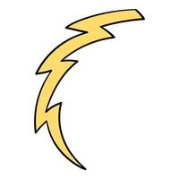 Hand drawn thunderbolt illustrating a stormy atmosphere vector