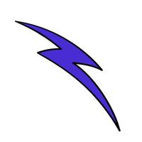 Hand drawn thunder design in striking purple color scheme vector