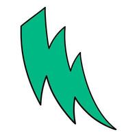 Hand drawn thunder illustration showcasing a vibrant lightning bolt vector