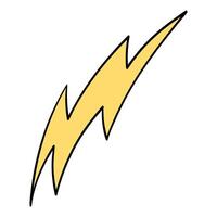 Hand drawn thunderbolt illustration with bold design style vector