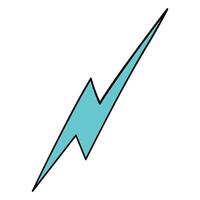 Hand drawn thunderbolt design on textured background vector