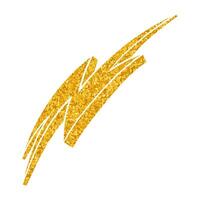 Hand drawn thunder design featuring bold lightning bolts vector