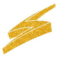 Hand drawn thunderbolt design on a textured background vector