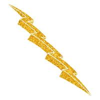 Hand drawn thunderbolt design showing dynamic energy and power vector