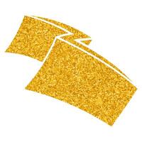 Hand drawn gold thunderbolt design for creative projects vector