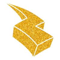 Hand drawn thunderbolt design illustrating a dynamic energy vector