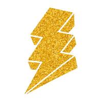 Hand drawn thunderbolt design showcasing a vibrant lightning symbol vector