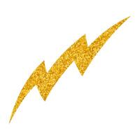 Hand drawn thunder symbolizing power and energy in design vector