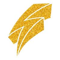 Hand drawn thunder symbol with vibrant patterns and textures vector