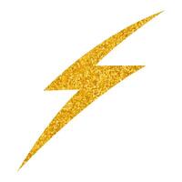 Hand drawn thunderbolt representing a powerful storm vector