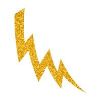 Hand drawn lightning bolt design depicting a thunderstorm vector