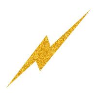 Hand drawn thunderbolt symbol with sparkling details vector