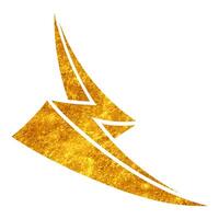 Hand drawn thunder symbol representing storm energy dynamics vector