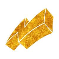 Hand drawn thunderbolt on textured background vector