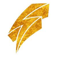 Unique hand drawn thunder design with bold lines and vibrant colors vector