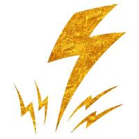 Hand drawn thunder symbols representing a stormy atmosphere vector
