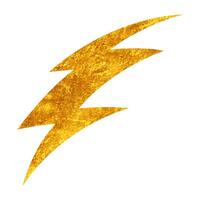 Dynamic hand drawn thunder symbol in vibrant yellow hues vector