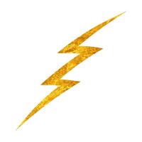 Hand drawn thunderbolt illustration with vibrant color style vector