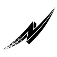Hand drawn thunderbolt inspired by natural storms vector