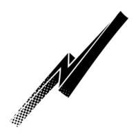 Hand drawn thunderbolt design representing storms and energy vector