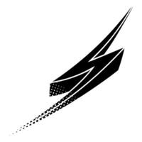 Hand drawn thunderbolt design symbolizing a thunderstorm vector