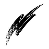Hand drawn thunderbolt design illustrating nature's power vector