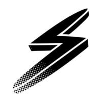 Hand drawn depiction of thunder with bold lines and shapes vector