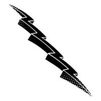 Hand drawn halftone thunderbolt design in striking black illustration vector
