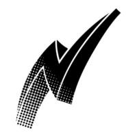Custom hand drawn thunder design for creative projects vector