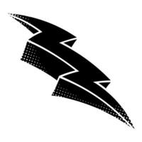 Hand drawn halftone thunderbolt representing a stormy atmosphere vector