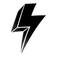 Hand drawn thunder symbol representing storms and energy vector
