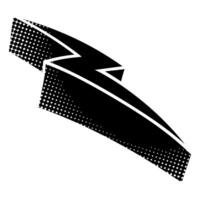 Creative hand drawn thunder illustration with dynamic design vector