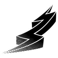 Dynamic hand drawn thunderbolt design depicting nature's power vector