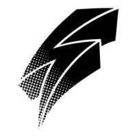Hand drawn thunder design featuring bold lightning shapes vector