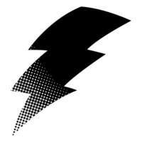 Hand drawn thunderbolt showcasing powerful lightning design vector