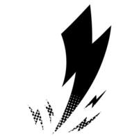 Hand drawn thunderbolt design capturing energy of a thunderstorm vector