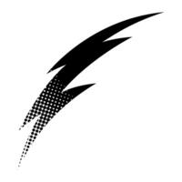 Hand drawn thunder strikes across a wild sky vector