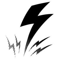Hand drawn thunderbolts capturing the power of a storm vector