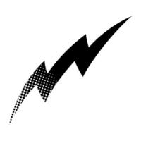 Hand drawn thunder illustration with dynamic design elements vector